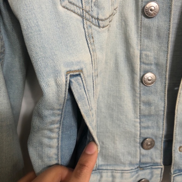 Divided H&M Distressed Blue Jean Denim Jacket - Picture 6 of 8